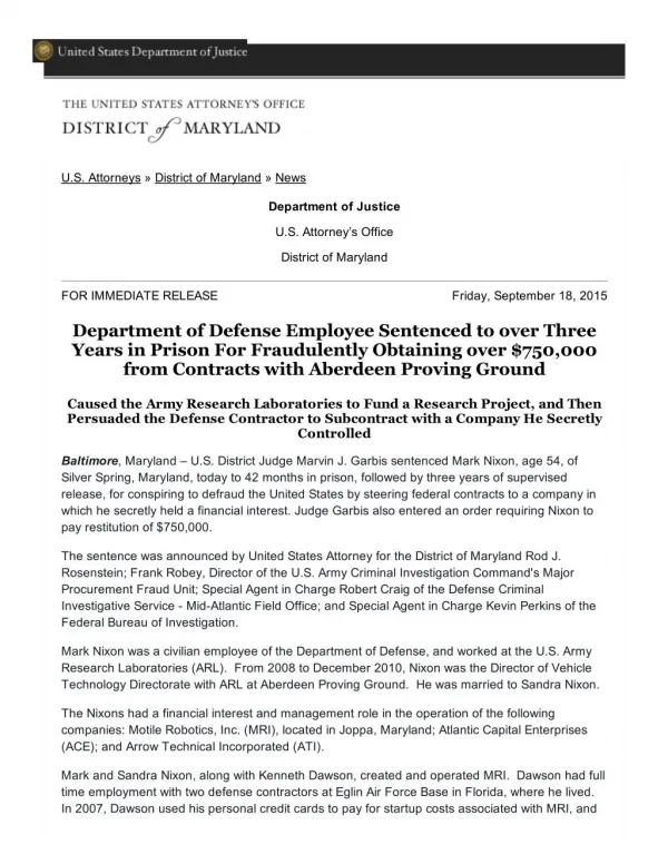 Blog 104 Department of Defense Employee Sentenced to over Three Years in Prison For Fraudulently Obtaining over $750,0