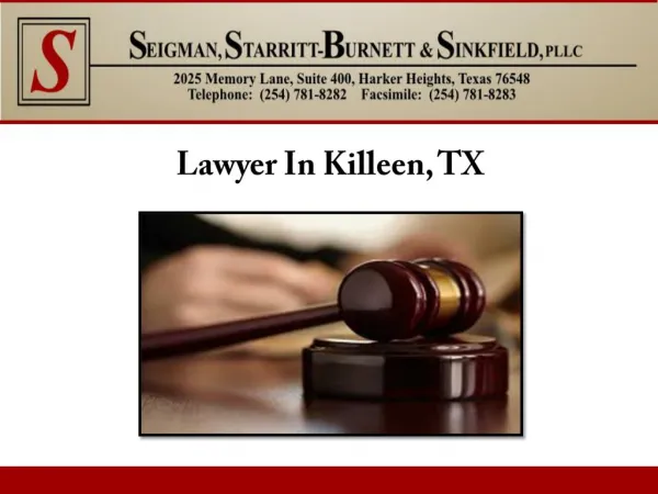Lawyer In Killeen, TX
