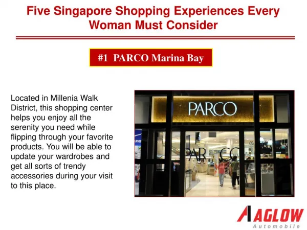Five Singapore shopping experiences every woman must consider