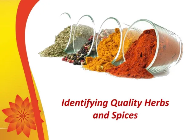 Different Types of Herbs and Spices