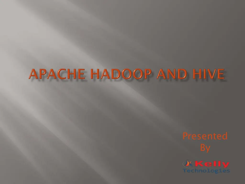 apache hadoop and hive