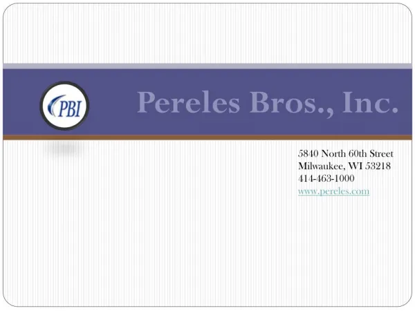 Pereles Bros., Inc.