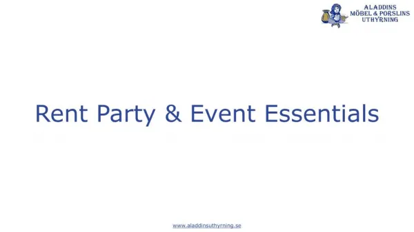 Event & Party Essentials on Rent