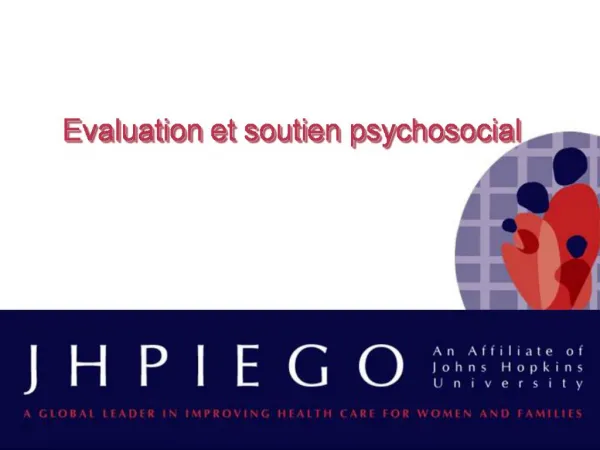 Evaluation et soutien psychosocial