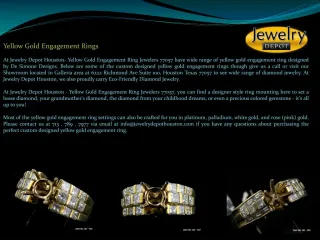 Yellow Gold Engagement Rings | Diamond Engagement Rings Houston
