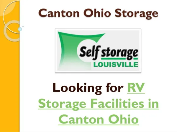 Boat Storage Facility in Canton Ohio