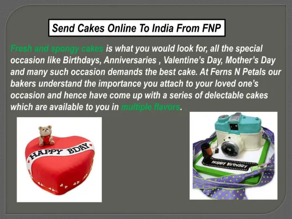Buy and Send Delicious Cakes Online at Best Prices