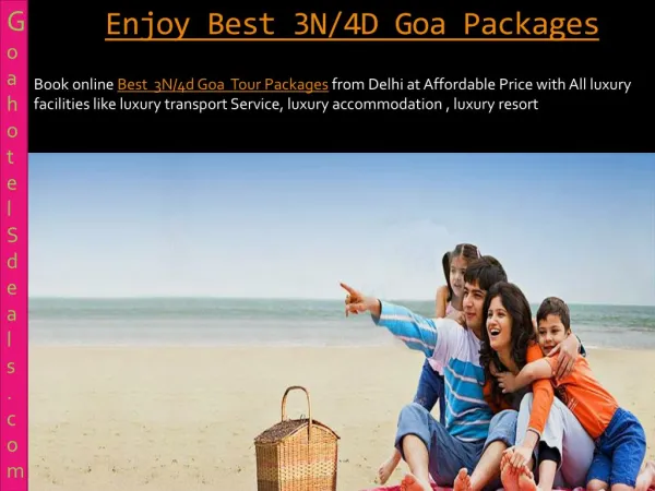 3 Night 4 Days Goa Packages at Affordable Price