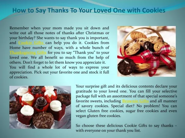 How to say thanks to your loved one with cookies