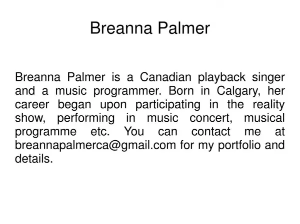 Breanna Palmer