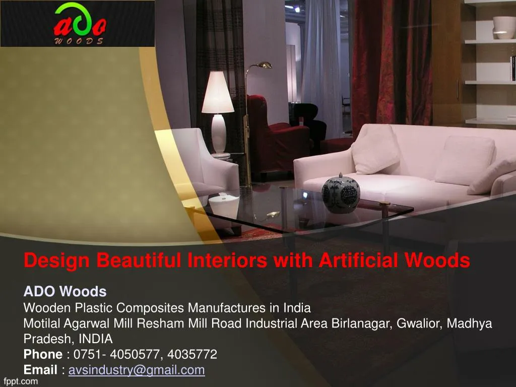 design beautiful interiors with artificial woods