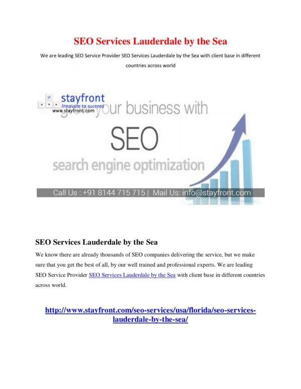 SEO Services Lauderdale by the Sea