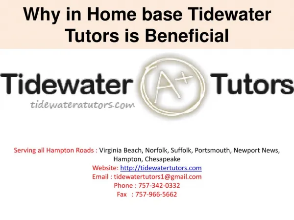 Why Tidewater Tutors Study Online for kids