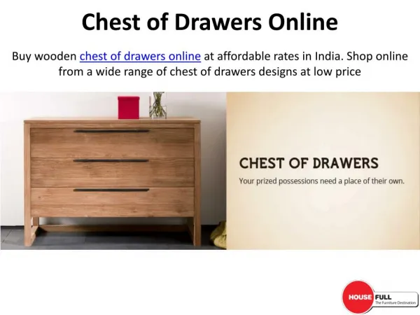 Buy Chest of Drawers Online in India at Housefull.co.in