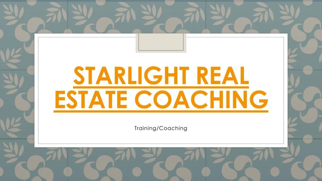 starlight real estate coaching