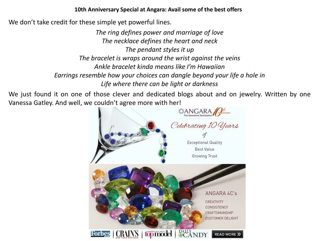 10th anniversary special at angara avail some of the best offers