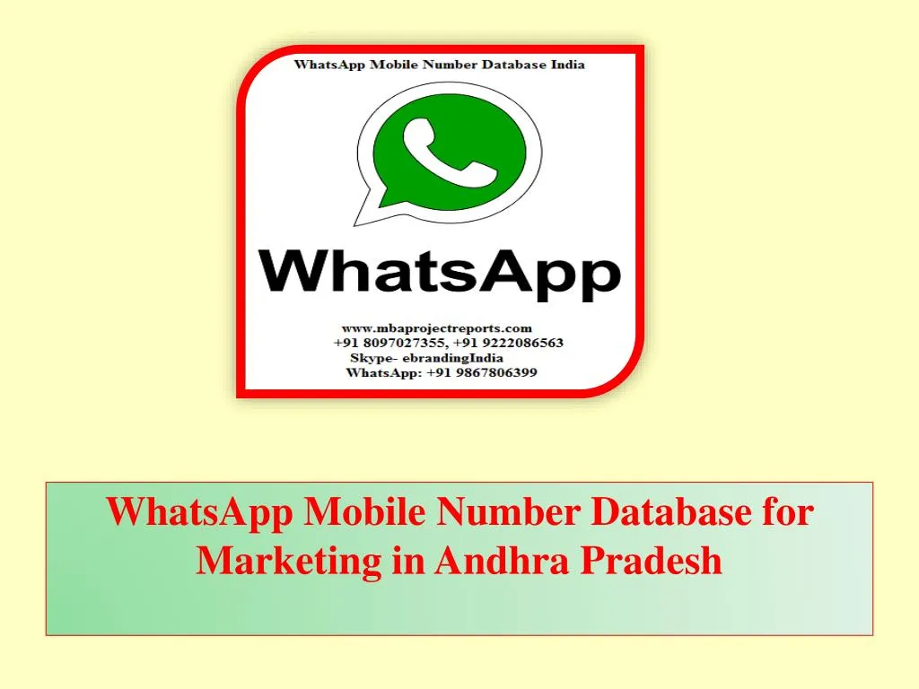 whatsapp mobile number database for marketing in andhra pradesh