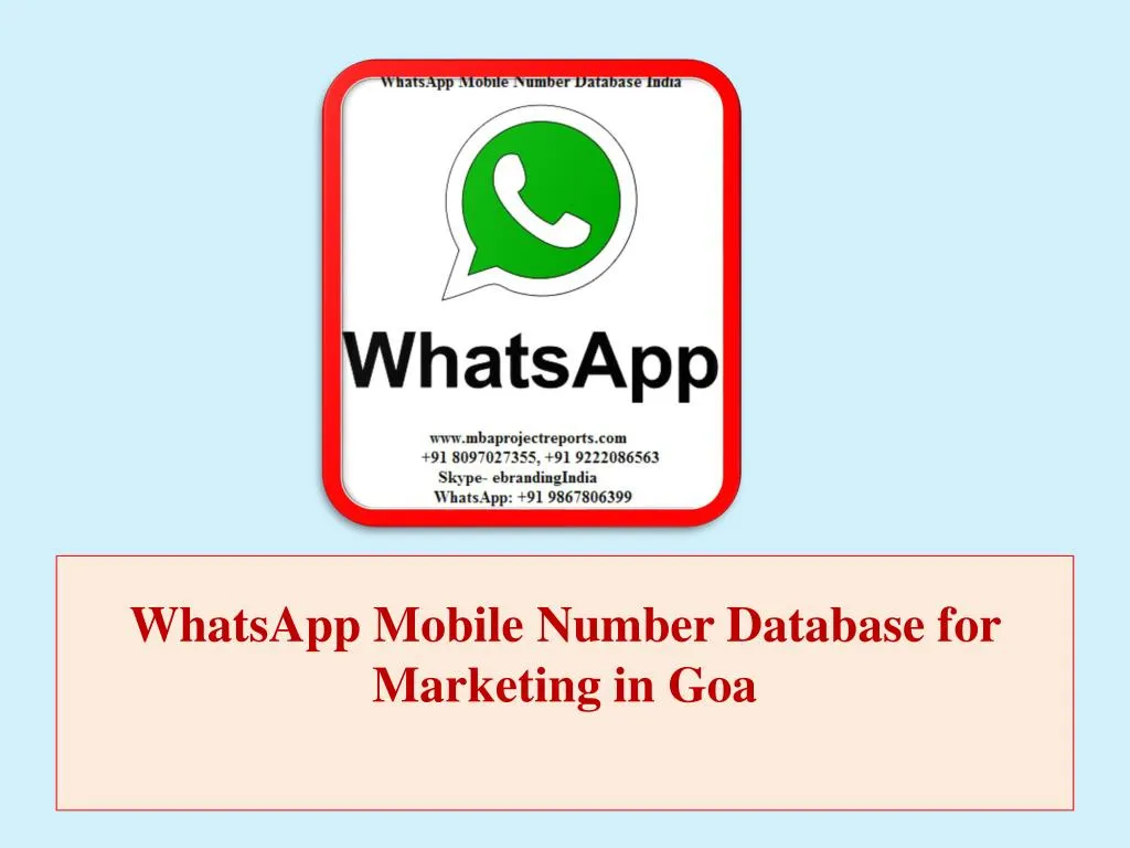 whatsapp mobile number database for marketing in goa