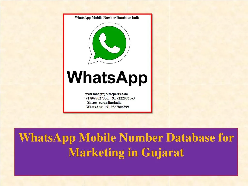 whatsapp mobile number database for marketing in gujarat