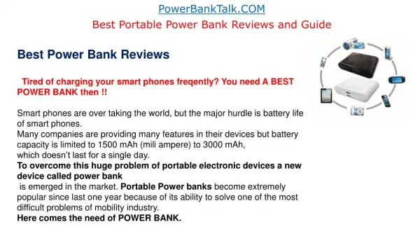 Best Power Banks Reviews & Portable Charger Buyers Guide 2015