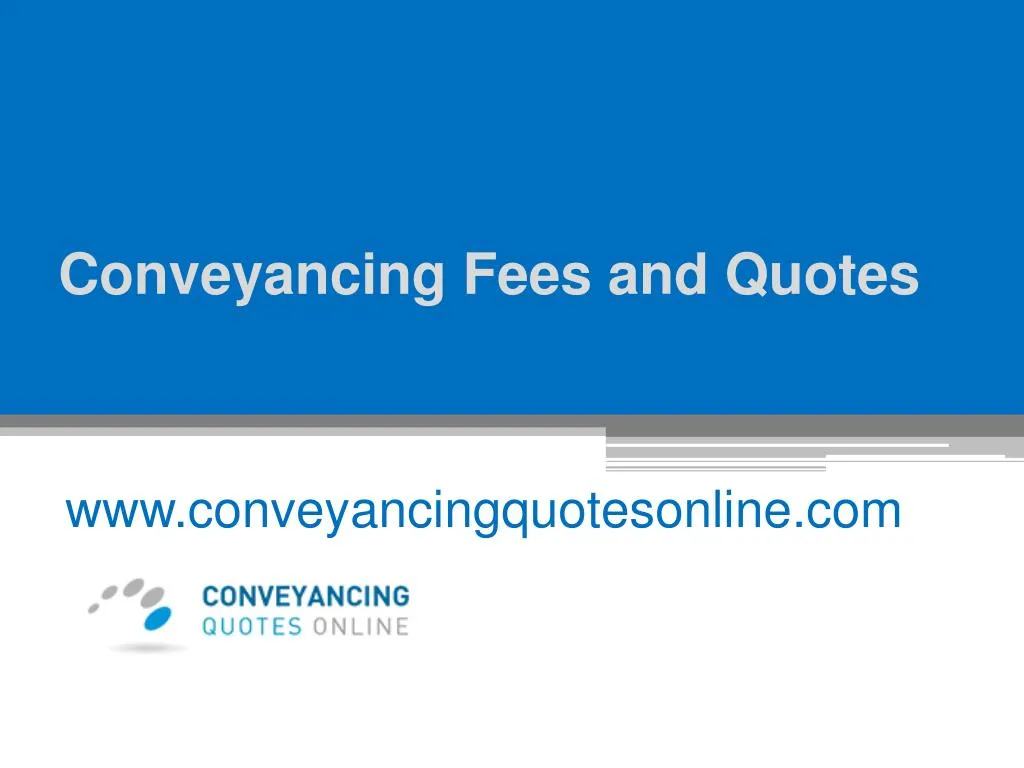 conveyancing fees and quotes