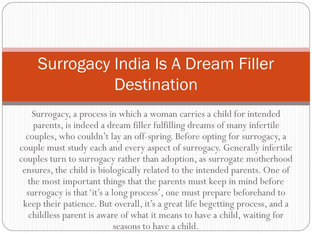surrogacy india is a dream filler destination