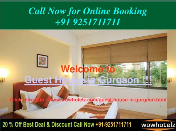 Cheap Guest House in Gurgaon