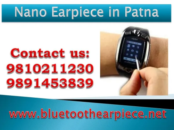 Nano Earpiece in Patna,9810211230