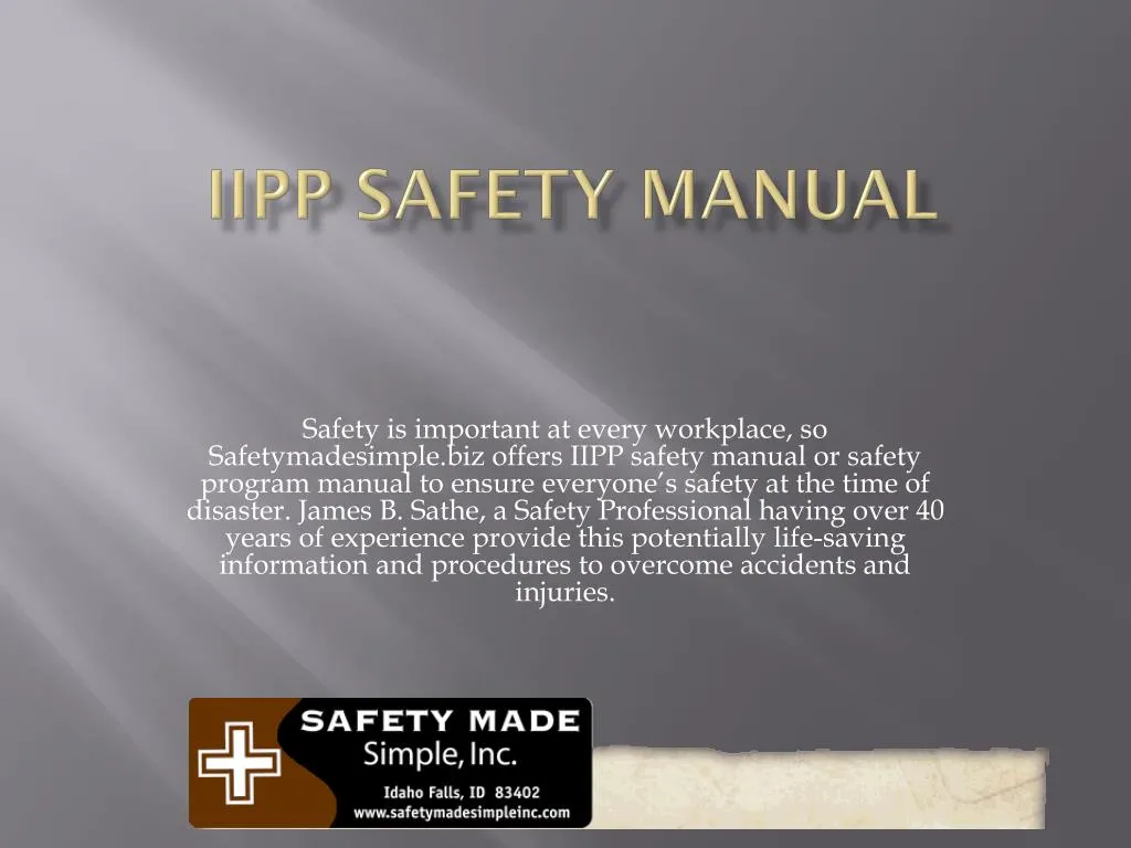 iipp safety manual
