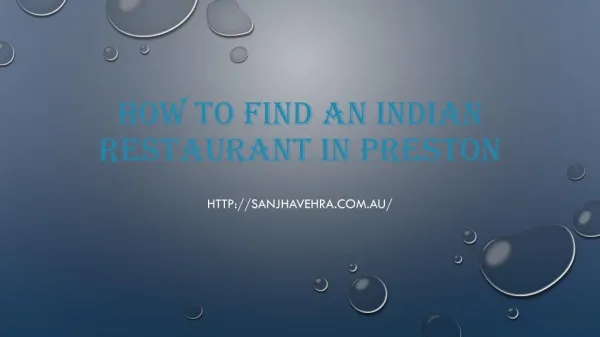 How To Find An Indian Restaurant In Preston