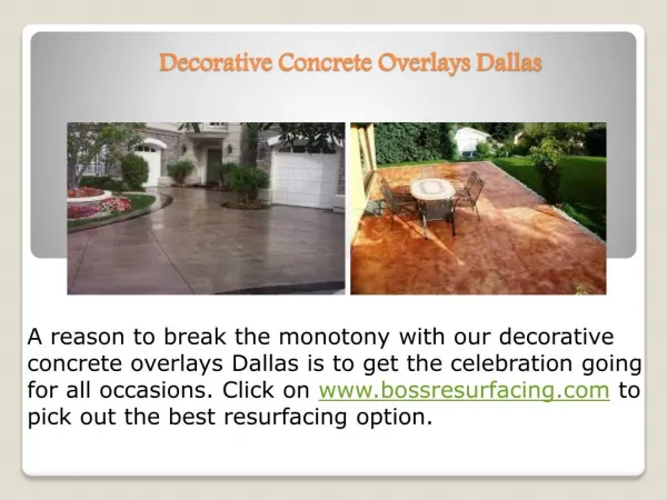 Decorative Concrete Overlays Dallas
