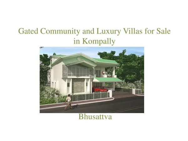 New Luxury villa projects in Hyderabad