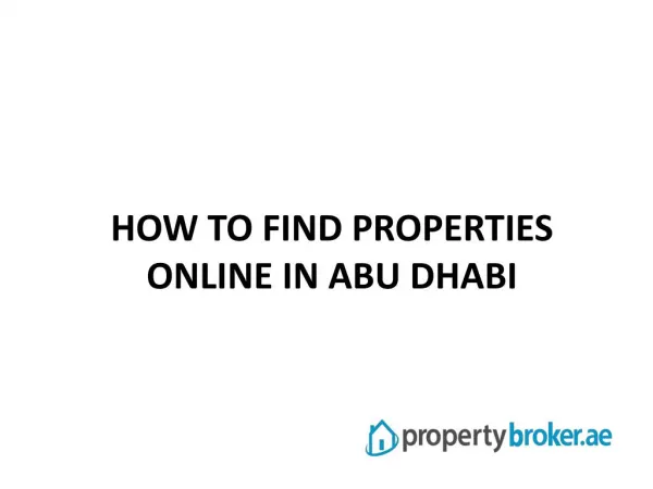 How to Find Property Online in Abu Dhabi