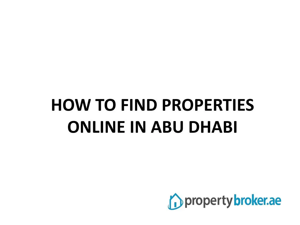 how to find properties online in abu dhabi