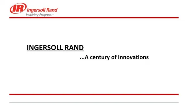 Ingersoll Rand - Products Overview