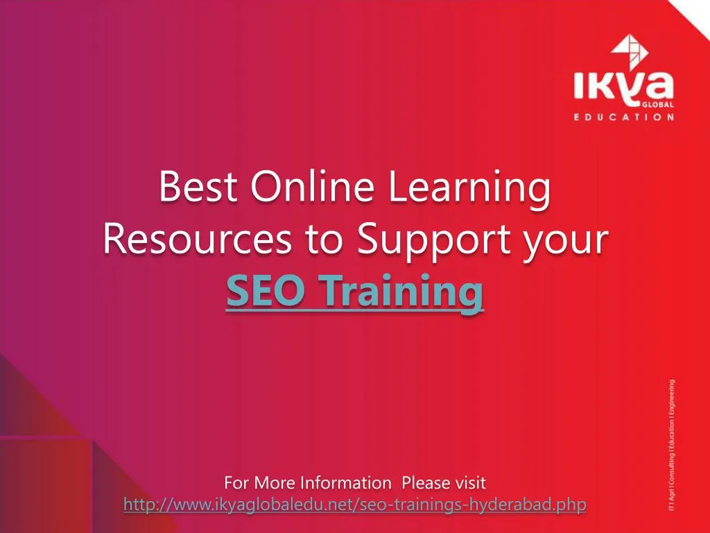 best online learning resources to support your seo training