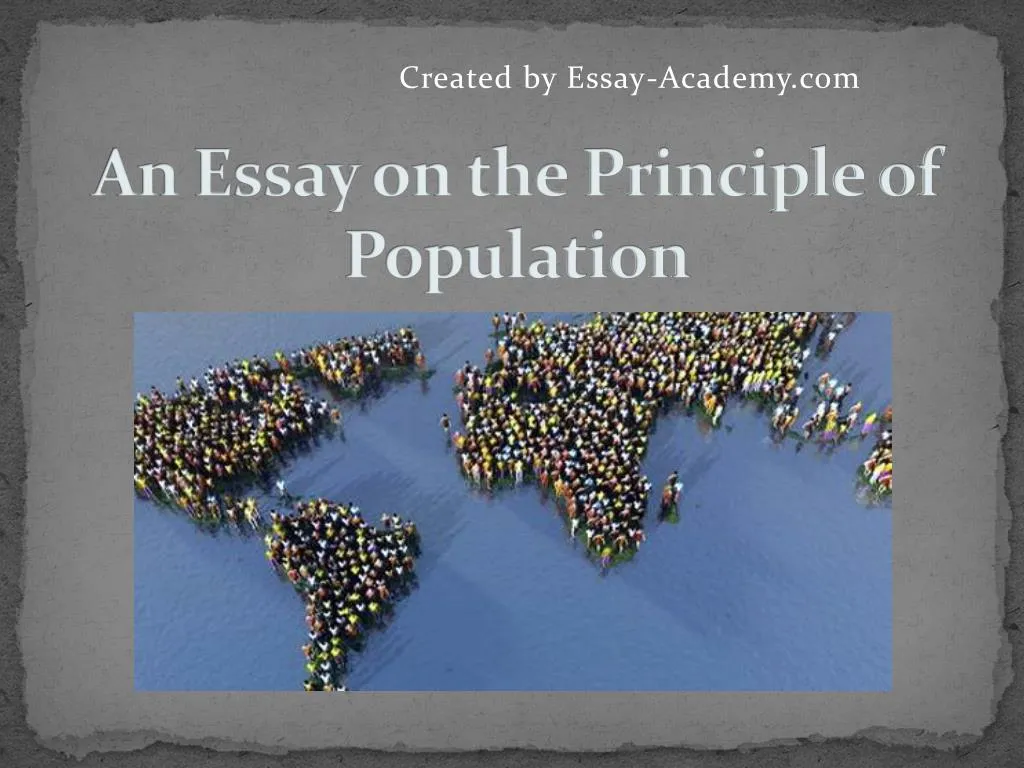 an essay on the principle of population
