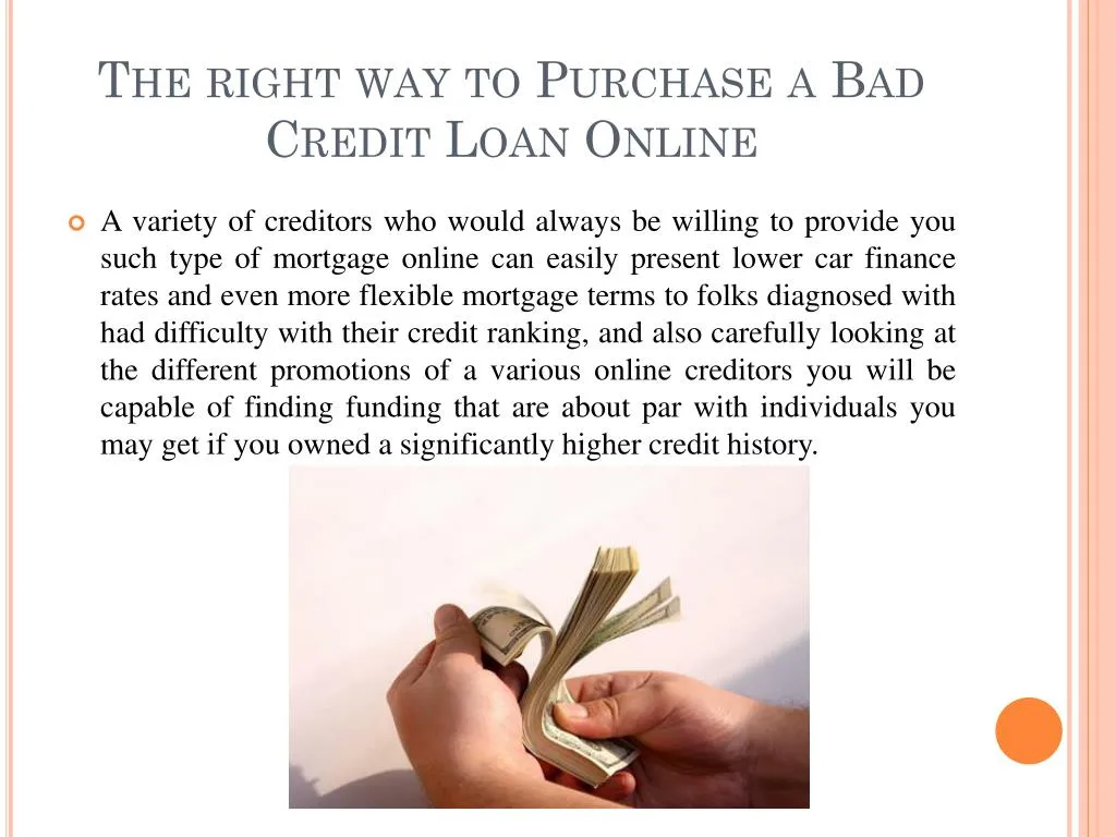 the right way to purchase a bad credit loan online