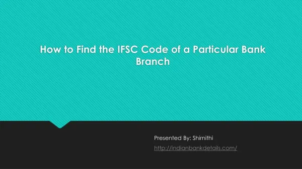 How to Get Bank IFSC code