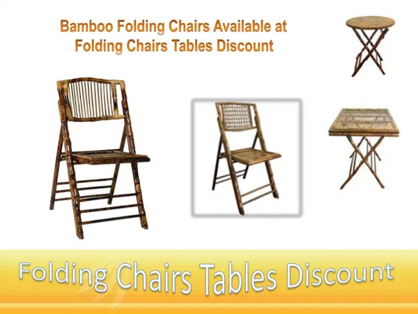 Bamboo Folding Chairs Available at Folding Chairs Tables Discount