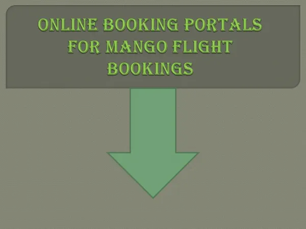 Online Booking Portals for Mango Flight Bookings