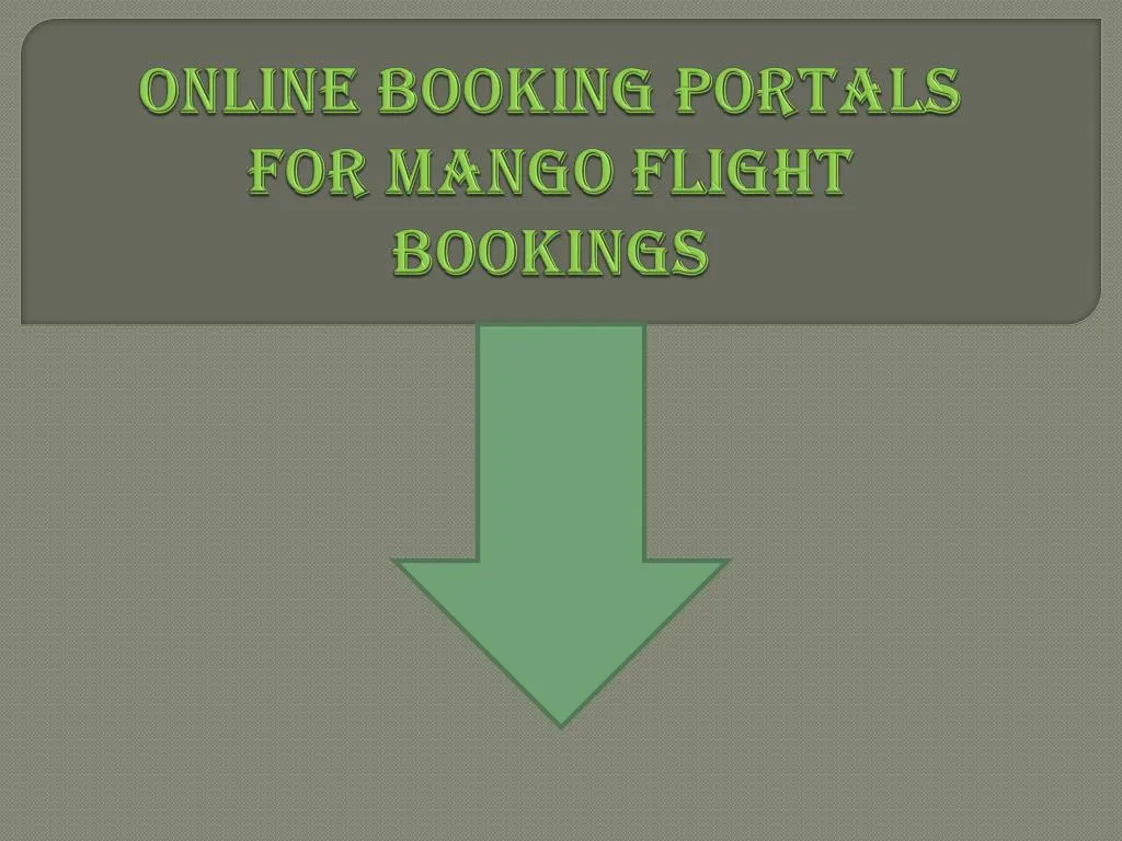 online booking portals for mango flight bookings