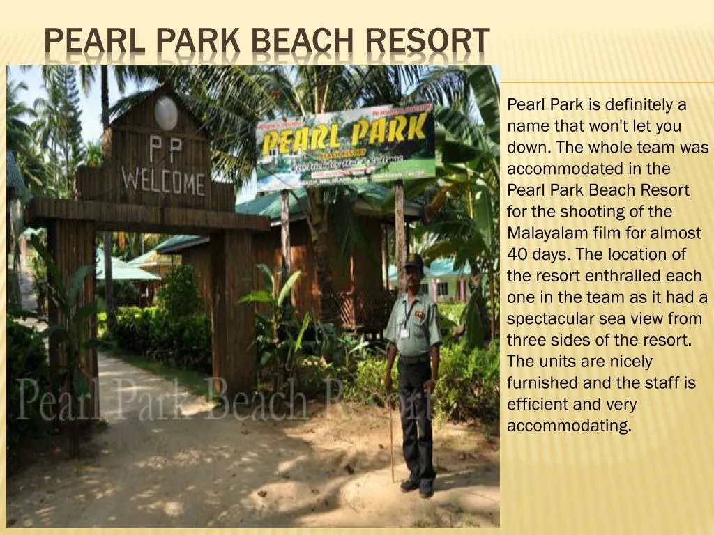 pearl park beach resort
