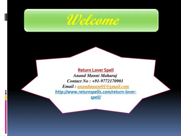 Return lover spell contact no. 9772170901