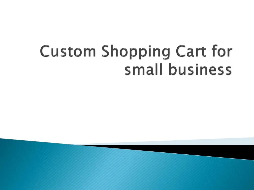 custom shopping cart for small business