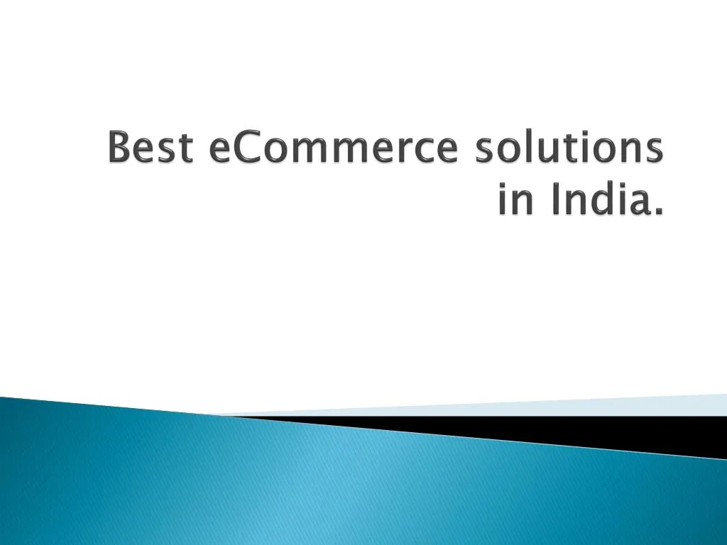 best ecommerce solutions in india