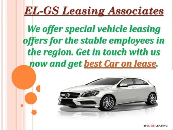 Short term car rental by EL-GS Leasing