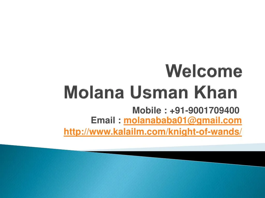 welcome molana usman khan