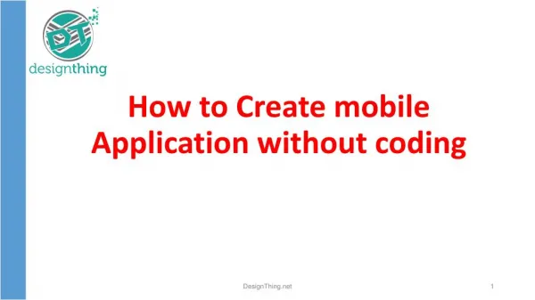 How to create Mobile Application Without Coding
