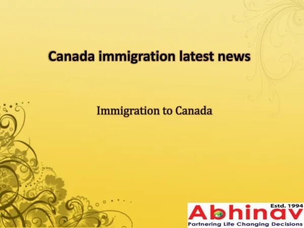 Canada immigration latest news